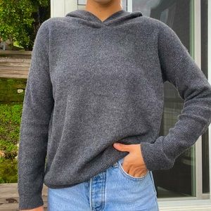 NWT The Cashmere Project Gray Hood Sweater 100% cashmere